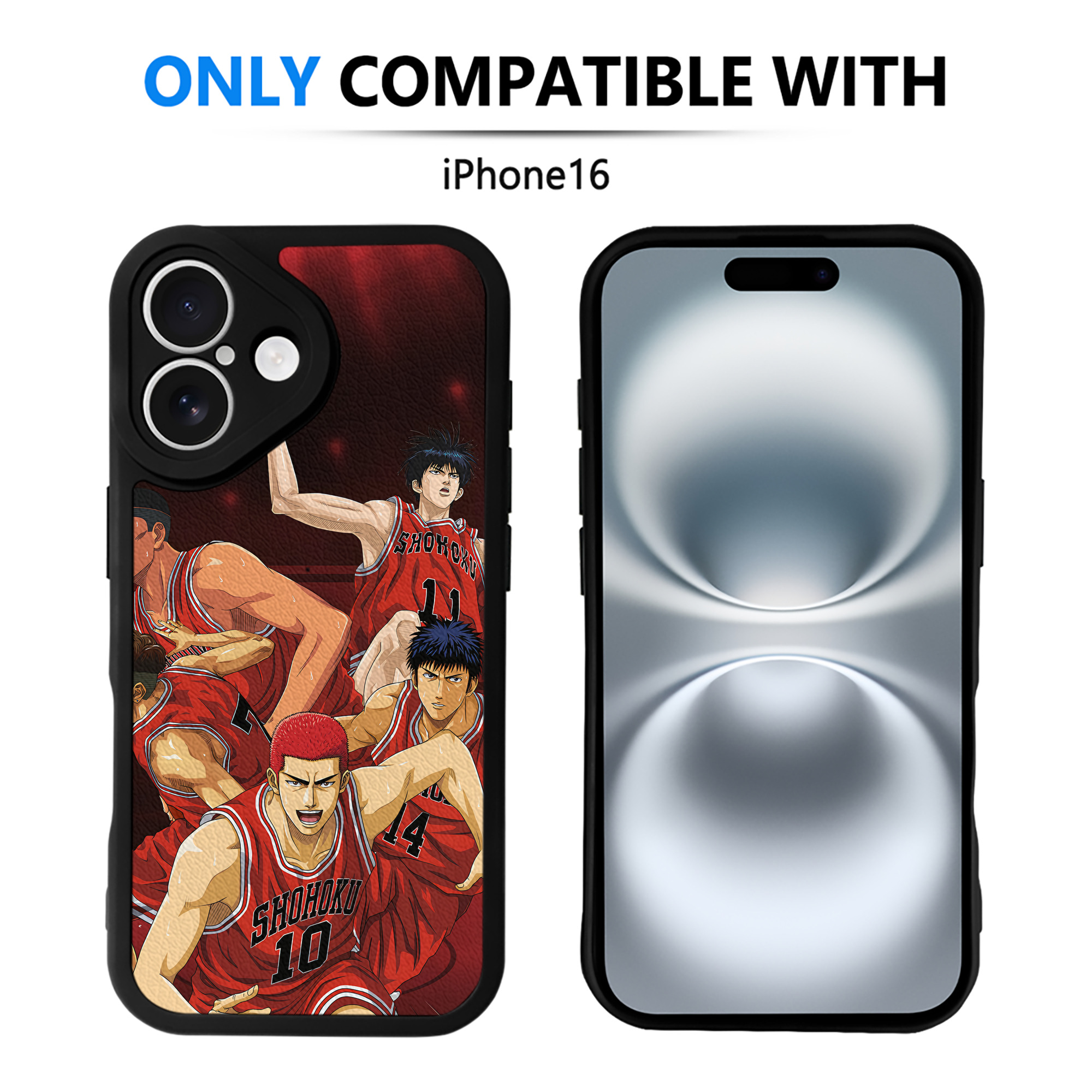 （画像用） SLAM DUNK／スラムダンク 【iPhone 16シリーズ対応】シリコンスマホケース（レザー調） 材質：シリコン